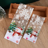 25/50pcs Snowman Cookie Baking Packaging Bags Xmas Tree Snowflake Christmas Year