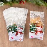 25/50pcs Snowman Cookie Baking Packaging Bags Xmas Tree Snowflake Christmas Year
