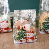 25/50pcs Snowman Cookie Baking Packaging Bags Xmas Tree Snowflake Christmas Year