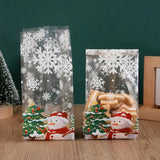 25/50pcs Snowman Cookie Baking Packaging Bags Xmas Tree Snowflake Christmas Year