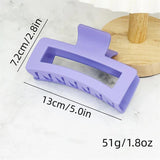Unbreakable Girl Crab Hair Claws Oversize Matte Hair Accessories Women Headwear