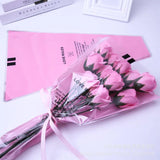 10PCS Plastic Rose Packaging Bags Single Flower Wrapping Paper