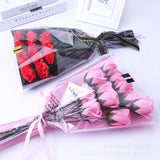 10PCS Plastic Rose Packaging Bags Single Flower Wrapping Paper