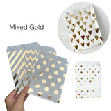 Rose Foil Silver Wedding Candy Bar Bags Party Gift Bags Baby Shower Paper Bag