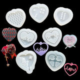 DIY Epoxy Resin Mold Heart Series Quicksand Silicone Mold Shaker