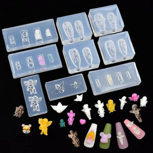 3D Angel Mold Nail Art Tiny Beads Silicone Mould DIY UV Epoxy Resin Earrings