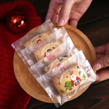 100pcs Christmas Cookie Hot Seal Bags For Nougat Candy Biscuit Packaging