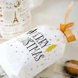 10PCS New Year Christmas Gift Bag for Candy Cookies Packaging