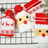 10PCS New Year Christmas Gift Bag for Candy Cookies Packaging