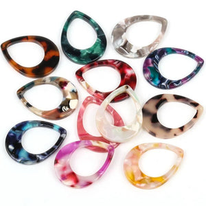 10pcs Acetic Acid Charms Resin Pendant for DIY Jewelry Making