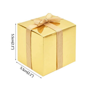 10Pcs Silver Paper Candy Box Chocolate Gift Packaging Boxes