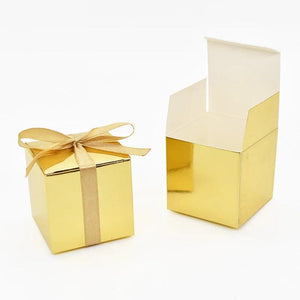 10Pcs Silver Paper Candy Box Chocolate Gift Packaging Boxes