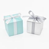 10Pcs Silver Paper Candy Box Chocolate Gift Packaging Boxes