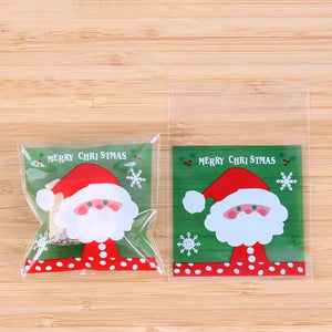 100pcs Candy Plastic Self Adhensive Bags 7*7+3cm