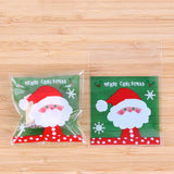 100pcs Candy Plastic Self Adhensive Bags 7*7+3cm