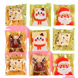 100pcs Candy Plastic Self Adhensive Bags 7*7+3cm
