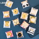 100pcs Candy Plastic Self Adhensive Bags 7*7+3cm