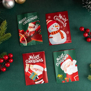 100pcs Santa Cookie Hot Seal Bags Christmas Party Decoration