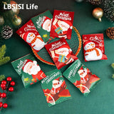 100pcs Santa Cookie Hot Seal Bags Christmas Party Decoration