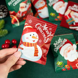 100pcs Santa Cookie Hot Seal Bags Christmas Party Decoration