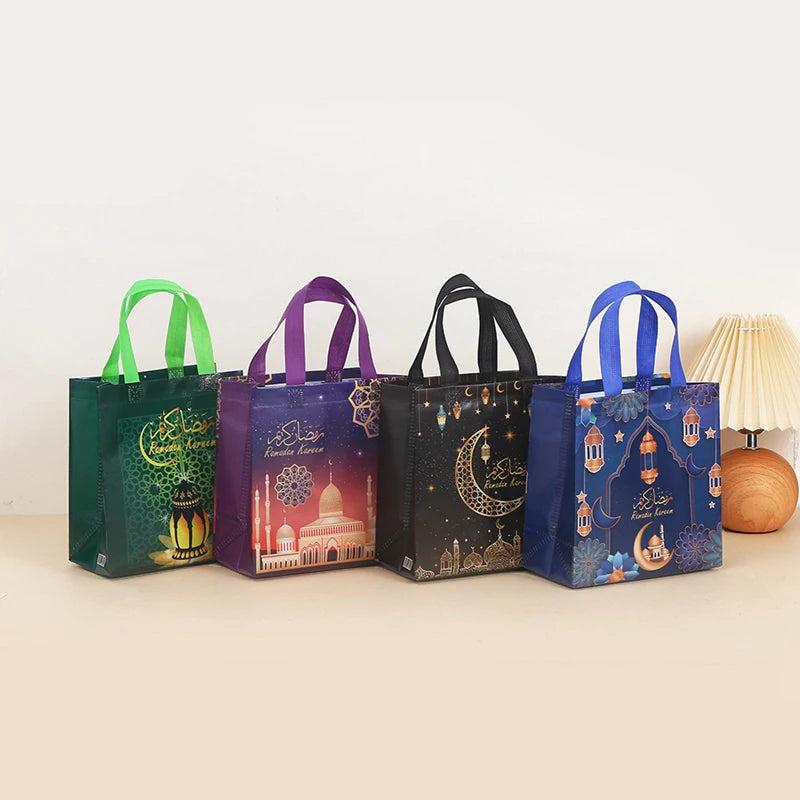 4Pcs Ramadan Gift Bags Candy Cookie Packaging Eid Mubarak Party Supplies