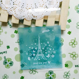 100Pcs Clear Plastic Cookie Packaging Bags Party Supplies Wedding Decoration