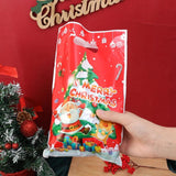 10PCS Christmas Gift Bags for Candy Cookie Snacks, Pearl Film Print