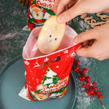 10PCS Christmas Gift Bags for Candy Cookie Snacks, Pearl Film Print