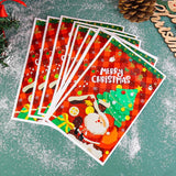 10PCS Christmas Gift Bags for Candy Cookie Snacks, Pearl Film Print