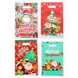 10PCS Christmas Gift Bags for Candy Cookie Snacks, Pearl Film Print