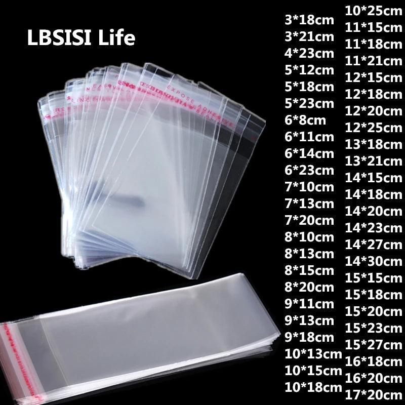 Clear Packaging Bags Plastic Candy Cookie Sock Jewelry Packing Cake Bag