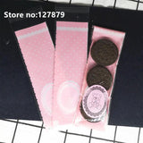 100pcs 6*18cm Finger Biscuit Cookie Bags Plastic Candy Gift Self Adhesive Bag