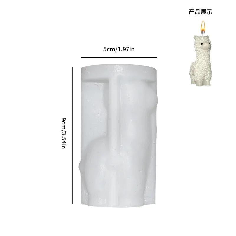Alpaca Silicone Candle Mold for Aromatherapy Gypsum Candle Making