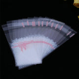 100pcs 5*10+3cm Plastic Cookie Packaging Cupcake Wrapper Bags Opp Self Adhesive