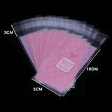 100pcs 5*10+3cm Plastic Cookie Packaging Cupcake Wrapper Bags Opp Self Adhesive