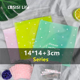100pcs 14x14+3cm Big Cookie Candy Plastic Bags Self Adhesive Packaging
