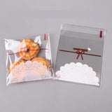 100pcs 14x14+3cm Big Cookie Candy Plastic Bags Self Adhesive Packaging