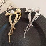 Alloy Bow Hair Claws Ponytail Buckle Retro Bun Hair Clip Hairpin Women Barrettes