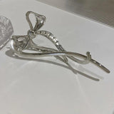 Alloy Bow Hair Claws Ponytail Buckle Retro Bun Hair Clip Hairpin Women Barrettes