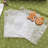 100Pcs Transparent Candy Cookie Plastic Bags Self Adhesive Wedding