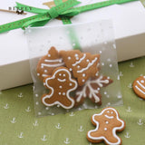 100Pcs Transparent Candy Cookie Plastic Bags Self Adhesive Wedding