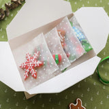 100Pcs Transparent Candy Cookie Plastic Bags Self Adhesive Wedding