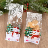 Christmas Candy Cookies Bags Santa Baking Biscuit Gift Packaging Bag Box