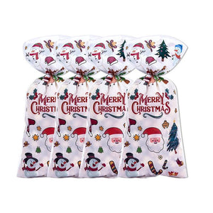 Merry Christmas Candy Cookie Bag Xmas Gift Packaging Bags