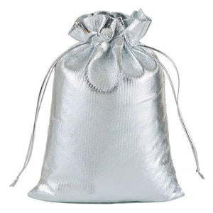 10pcs Gold/Silver Organza Gift Bags Drawstring Wedding Party Favor Candy Bag