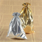 10pcs Gold/Silver Organza Gift Bags Drawstring Wedding Party Favor Candy Bag