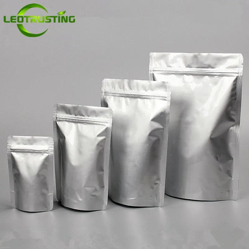 50pcs Round Corner Aluminum Foil Zip Lock Bag Snack Coffee Pouches