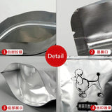 50pcs Round Corner Aluminum Foil Zip Lock Bag Snack Coffee Pouches