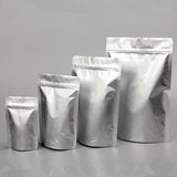50pcs Round Corner Aluminum Foil Zip Lock Bag Snack Coffee Pouches