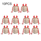 10pcs Velvet Christmas Candy Bag Goodies Halloween Gift Packaging